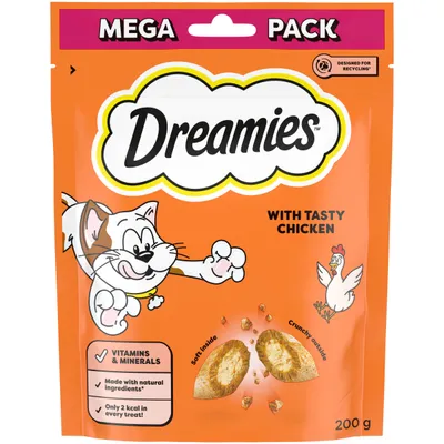 Dreamies Big Pack Cat Treats - Chicken - Multibuy: 6 x 200g
