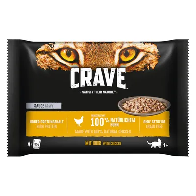 Sparpaket Crave Pouch 44 x 85 g - Sauce mit Huhn