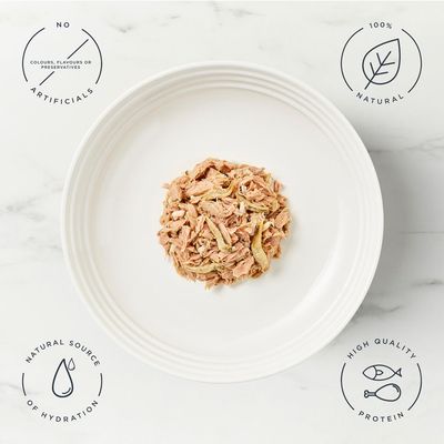 Encore In Broth, 32x70g, filet z tuniaka s pražmou, 100% prírodné zložky.