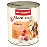 Ekonomipack: animonda GranCarno Original Adult 24 x 800 g - Kalkon