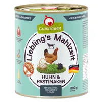 GranataPet Liebling's Mahlzeit karma dla psa, 6 x 800 g - Kurczak z pasternakiem