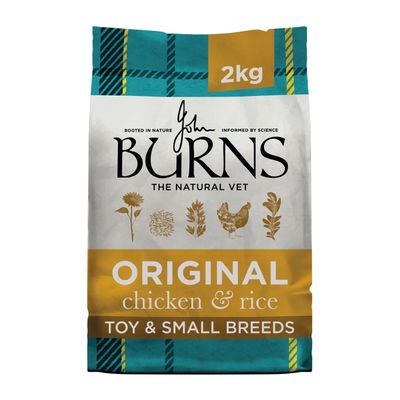 Burns Adult & Senior Toy & Small Breed Original - Chicken & Rice 2kg