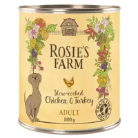 Rosie's Farm Adult, 6 x 800 g  - Kurczak i indyk