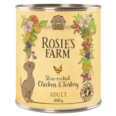 Rosie's Farm Adult, 6 x 800 g  - Kurczak i indyk