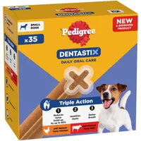Pedigree Dentastix Daily Dental Sticks for Small Dogs (5 - 10 kg) - 35 Sticks (Chicken & Beef)