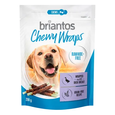 Briantos Chewy Wraps prigrizki brez surove kože za pse - Raca 2 x 200 g