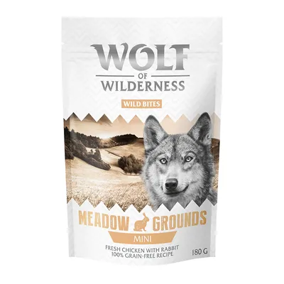 Wolf of Wilderness Mini Wild Bites "Meadow Grounds" - Rabbit & Chicken - Saver Pack: 3 x 180g