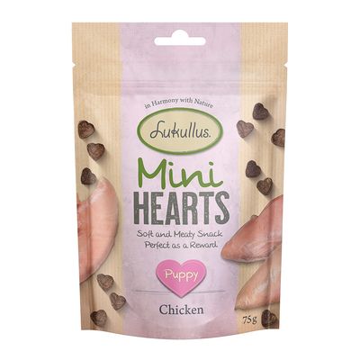 Lukullus Puppy "Mini Hearts" csirke (gabonamentes) 75 g