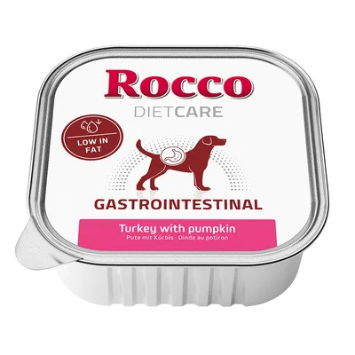 Rocco DietCare Gastrointestinal, s malo masnoće, puretina s bundevom. Mokra hrana za pse s probavnim problemima.