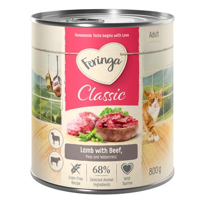 Lot mixte Feringa Classic Meat Menu 6 x 800 g pour chat