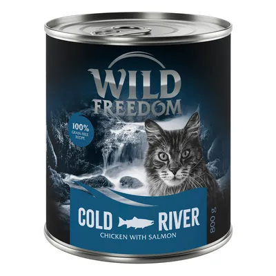 Ekonomipack: Wild Freedom Adult 12 x 800 g - spannmålsfritt - Cold River - lax & kyckling