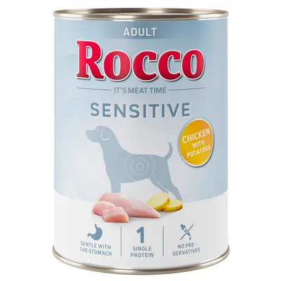 Ekonomipack: Rocco Sensitive 24 x 400 g - Nytt recept lamm & ris