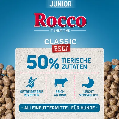 Rocco Junior Classic Rind mit Huhn - 5 x 1 kg