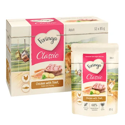 Πακέτο Προσφοράς Feringa Classic Meat Menu Φακελάκια 48 x 85 g - Πέστροφα & Κοτόπουλο με Πατάτα Πακέτο Προσφοράς Feringa Classic Meat Menu Φακελάκια 48 x 85 g - Πέστροφα & Κοτόπουλο με Πατάτα