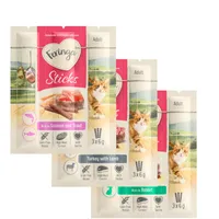 Feringa Sticks 3 x 3 csomag (9 x 6 g) gazdaságos csomag - 3-as vegyes csomag (lazac, pulyka, nyúl)