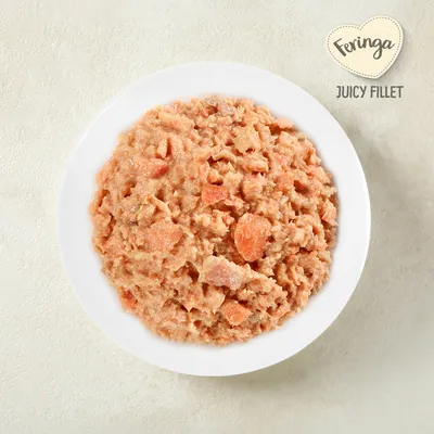 Feringa Juicy Fillet 12 x 70 g Umido per gatto - Salmone con Tonno