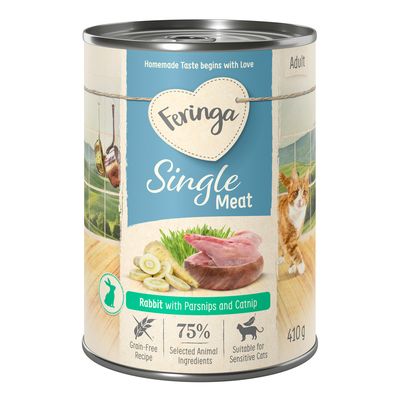 Feringa Single Meat. Chicken z dynią i kocimiętką, dla dorosłych kotów, 410g.