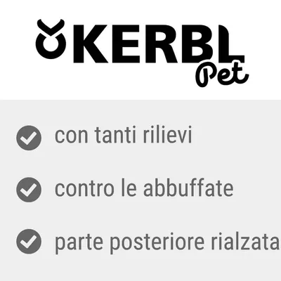 Kerbl Pet con tanti rilievi, contro le abbuffate, parte posteriore rialzata
