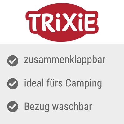 Trixie. Hopfällbar, ideal för camping, avtagbart och tvättbart överdrag.