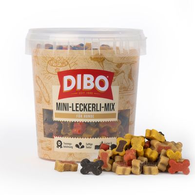 DIBO, mélange de mini-friandises en seau pour chien - 500 g
