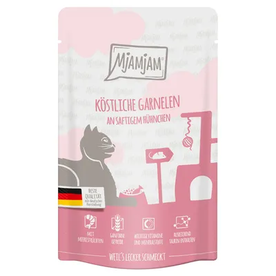 MjAMjAM Pouch 12 x 125 g - creveți delicioși cu pui suculent