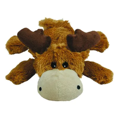 Plush toy shaped like a brown elk with soft antlers and large eyes.