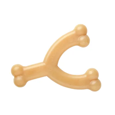 Nylabone Wishbone chew toy with chicken flavor - Size M: L 15 x W x H 12 x 2.5 cm Nylabone Wishbone chew toy with chicken flavor - Size M: L 15 x W x H 12 x 2.5 cm