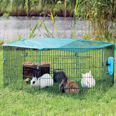Trixie ungdyrluftegård 6-kantet med nett