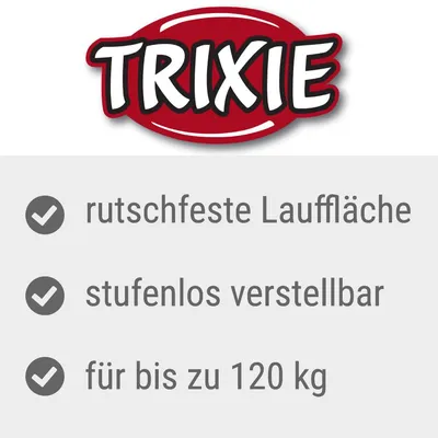 Trixie. Skridsikker løbeflade, trinløst justerbar, til op til 120 kg.