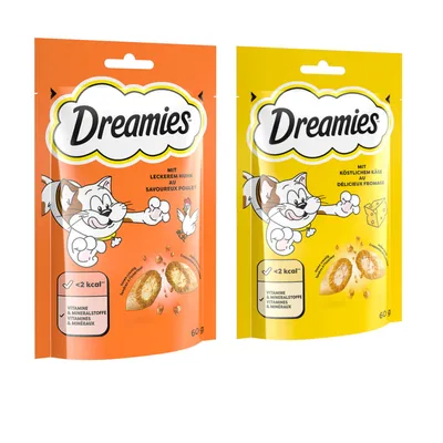 Super-Sparpaket: Dreamies Katzensnack, 24 x 60 g - Mix 1: Huhn & Käse Super-Sparpaket: Dreamies Katzensnack, 24 x 60 g - Mix 1: Huhn & Käse