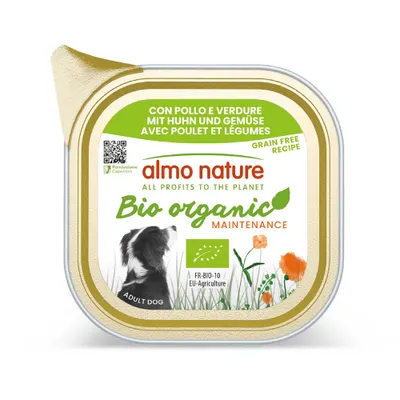 Almo Nature luomu Maintenance 6 x 100 g - luomukana & luomuvihannekset