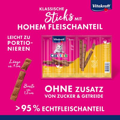 Vitakraft Cat Stick Classic, Geflügel & Leber - 12 x 6 g