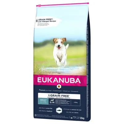 Eukanuba Grain Free Adult Small & Medium Breed Ocean Fish