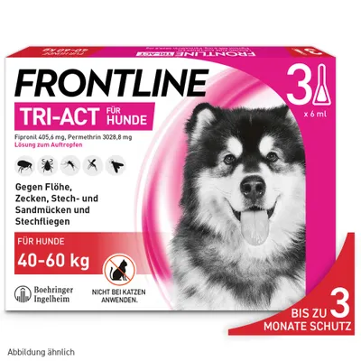 Frontline® TRI-ACT Hunde XL (40 - 60 kg) - 3 Pipetten x 6 ml