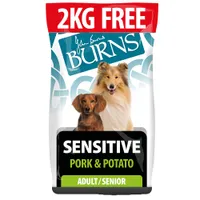 Burns Adult & Senior Sensitive porc, pommes de terre pour chien - 2 x 14 kg