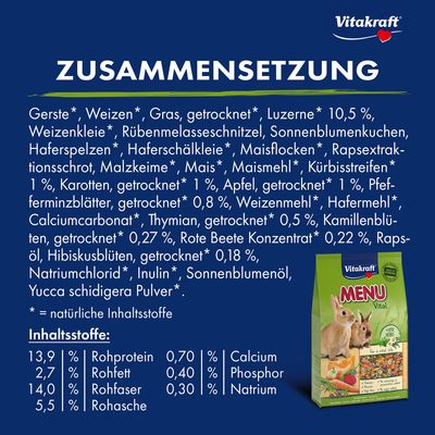 Vitakraft Menü Vital Zwergkaninchen
