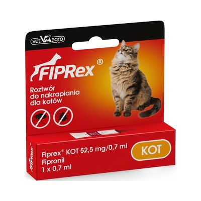 Fiprex Spot-on solution dla kotów 1 pipeta x 0,7 ml