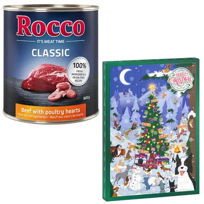 Rocco Classic 6 x 800 g - hovädzie s hydinovými srdiečkami 