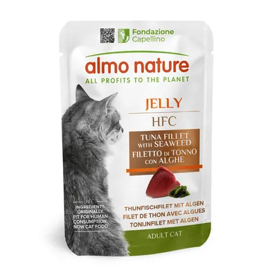 Zestaw Almo Nature Jelly, 24 x 55 g -  Filet z tuńczyka z algami