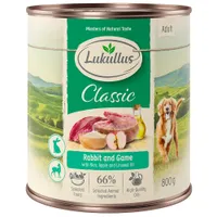 Lukullus Naturkost Adult 6 x 800 g - Nyúl & vad