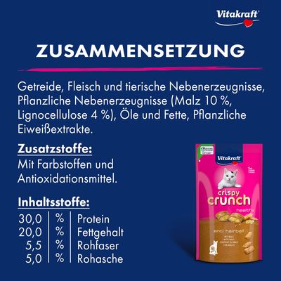 Vitakraft Crispy Crunch au malt pour chat - 2 x 60 g