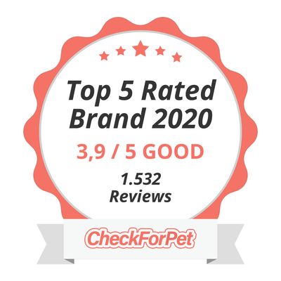 Top 5 Rated Brand 2020, 3,9 von 5, gut, 1.532 Bewertungen, CheckForPet