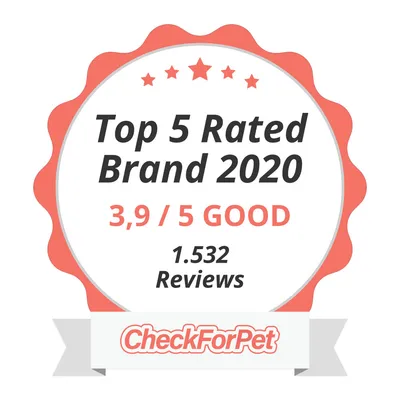 Top 5 Rated Brand 2020, 3,9 von 5, gut, 1.532 Bewertungen, CheckForPet
