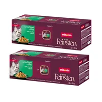 1 + 1 gratis! animonda vom Feinsten, karma mokra dla kota, 2 x (12 x 85 g) - Senior w sosie: drób i kaczka