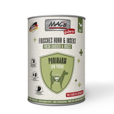 MAC's VETcare Свежая курица и насекомые, с низким содержанием пуринов, низкобелковый, с низким содержанием жира, свежее мясо, без красителей, без ароматизаторов, без тестирования на животных, рекомендовано ветеринарами.