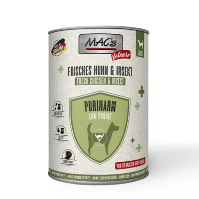 MAC's Dog Vetcare Purinarm 6 x 400 g - Pui & insecte MAC's Dog Vetcare Purinarm 6 x 400 g - Pui & insecte
