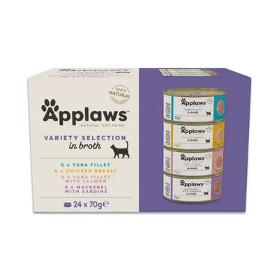 Applaws in Broth 24 x 70g - Variety Selection