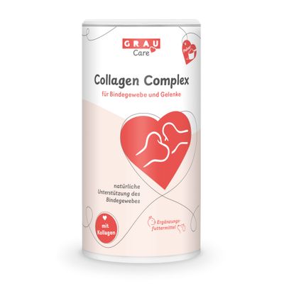 GRAU Care Collagen Complex pro pojivové tkáně a klouby, přirozená podpora pojivové tkáně, s kolagenem, doplňkové krmivo.