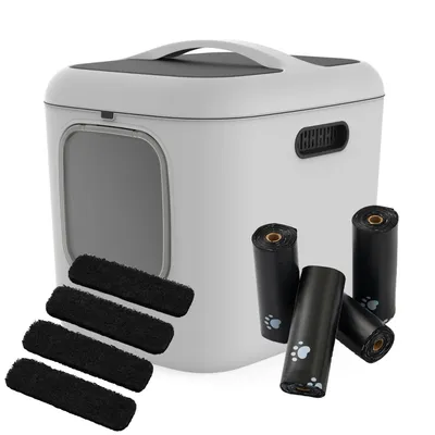 MyPet BIALA котешка тоалетна XL - комплект: котешка тоалетна BIALA XL + 4 ролки торбички + 4 филтъра