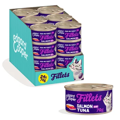 Edgard & Cooper Filets voor katten adult 24 x 70 g - Zalm & Tonijn